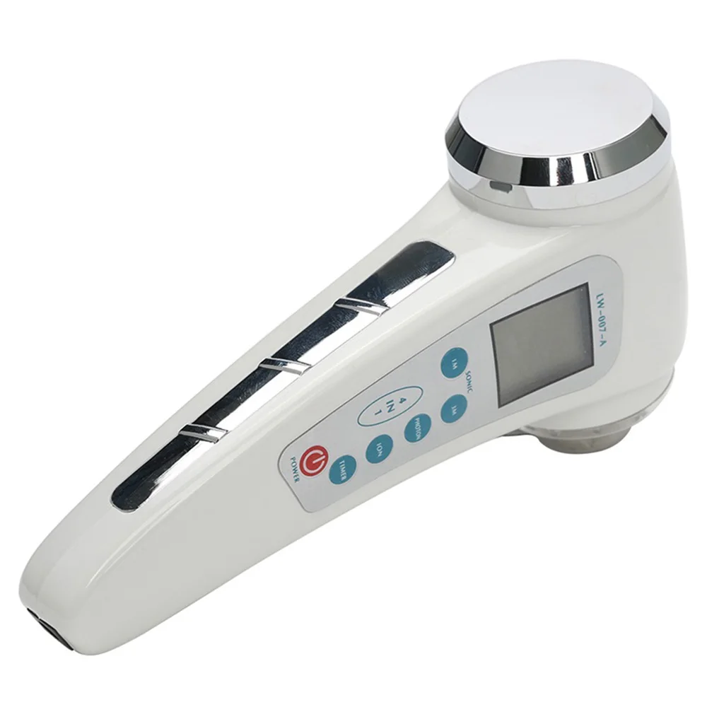 Kopen Ultrasone Gezicht Massager Gekleurde Led Licht Facial Photon Ultrasound Therapie Huidverzorging Schoonheid Instrument