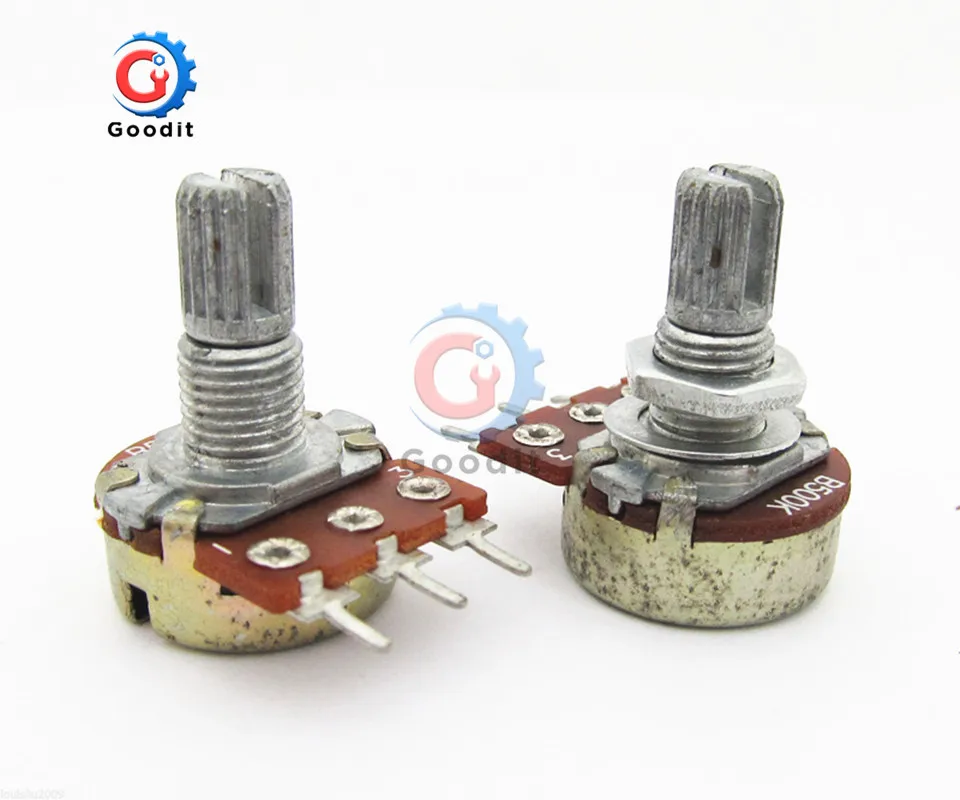 Potentiometer Resistor 1K 10K 20K 50K 100K 500K Ohm 3 Pin Linear Taper Rotary for Arduino 5 PCS/Lot | Инструменты