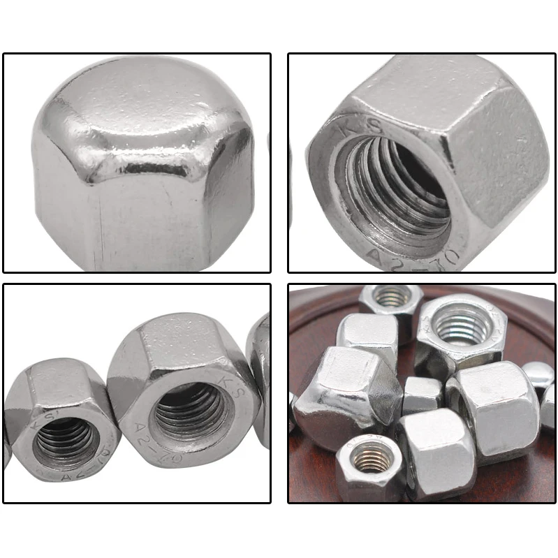 DIN917 тонкая крышка из нержавеющей стали железная Гайка шестигранная короткая