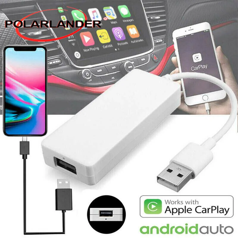 Message Function Android Auto USB Hands-Free for Carplay Module Touch Smart Car Link Siri Voice Control Adapter | Автомобили и