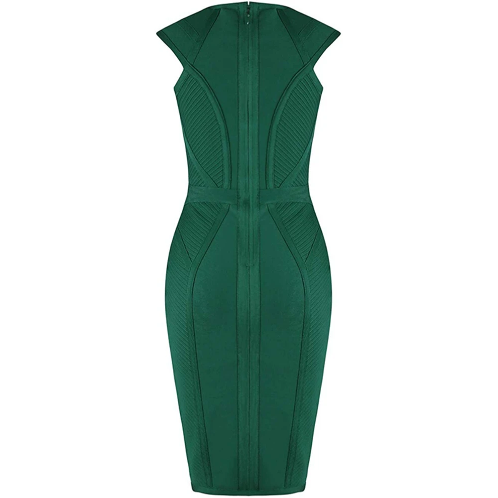 

Deer Lady Mini Bandage Dress 2019 Woman Bodycon Sexy Short Dress Green Bodycon Bandage Dress Cocktail Party