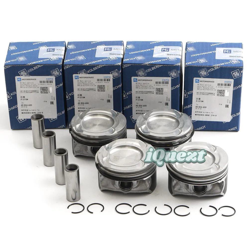 4x поршни набор колец STD 2740302317 KS для Mercedes Benz M274.910 C180 гофрированных оцинкованных E180