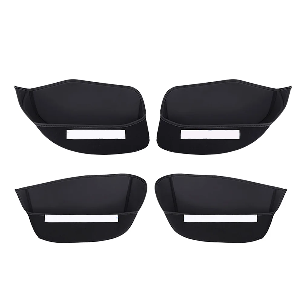 

4pcs Door Cup Leather Mat Organizer Box Mats Interior Accessories for Tesla Model Y Door Side Storage Box Pad
