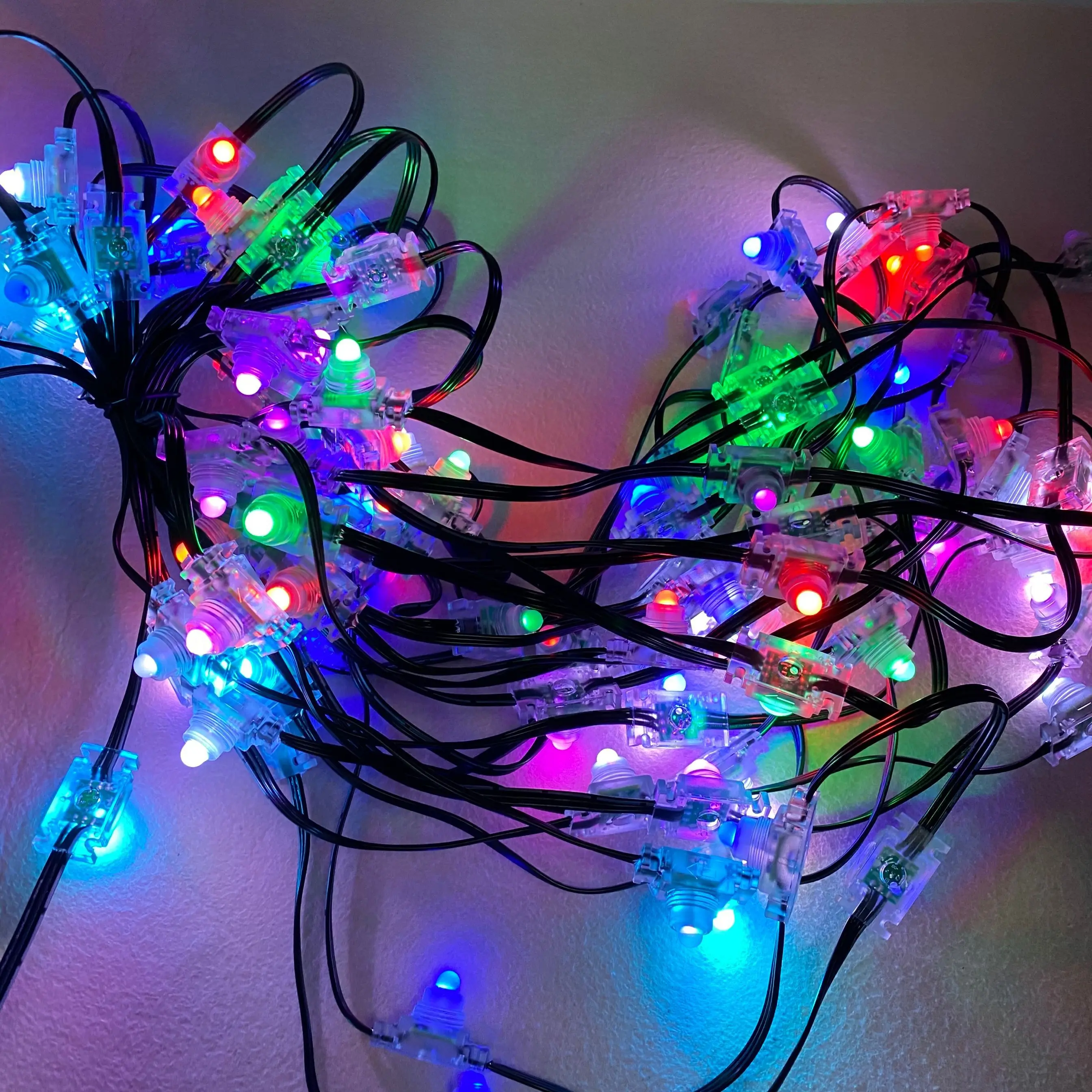 100 узлов DC12V WS2811 LED technicolor pixel IP68 С Заполнение эпоксидной смолой прозрачный