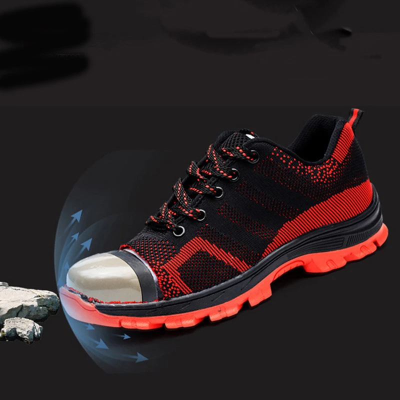 2019 защитная обувь для работы Мужская сетчатая дышащая модная мужская защиты от