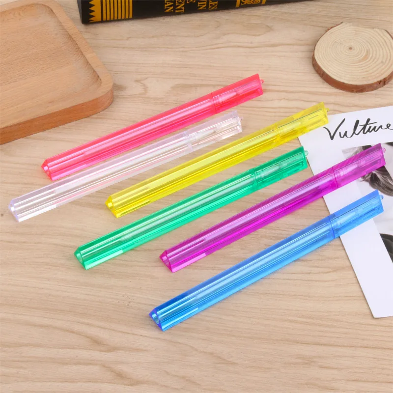 50 шт творческие Треугольники весы прозрачная линейка гелевых ручек