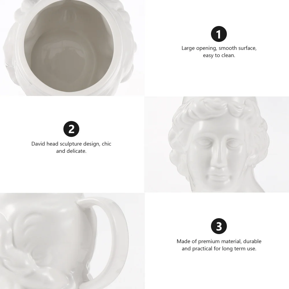 

1pc Ceramic Mug David Sculpture Drinking Cup Coffee Mug for Home Office