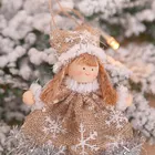 Новогодние 2022 новейшие рождественские ангельские лыжные Куклы Орнамент с рождественской елкой натальные куклы подарок для детей Рождественское украшение для дома 2021