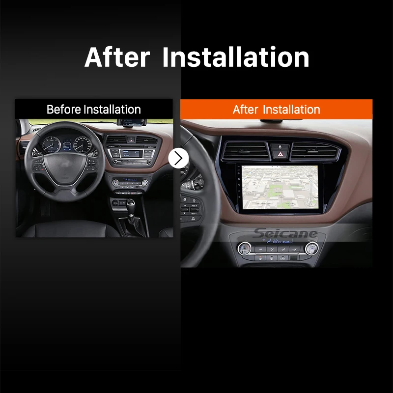 Автомобильный радиоприемник Seicane 9 дюймов Android 10 0 четырехъядерный HD 1024*600