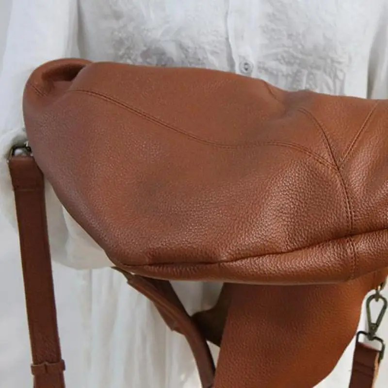 

YourSeason Genuine Leather Ladies Big Book Bags 2021 Casual Nature Soft Cowhide Student Girl Large Capacity Messenger Hobos Bag