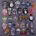 Нашивки с вышивкой на одежду нашивка в стиле панк Король Лев медведь искусственный череп значок сделай сам