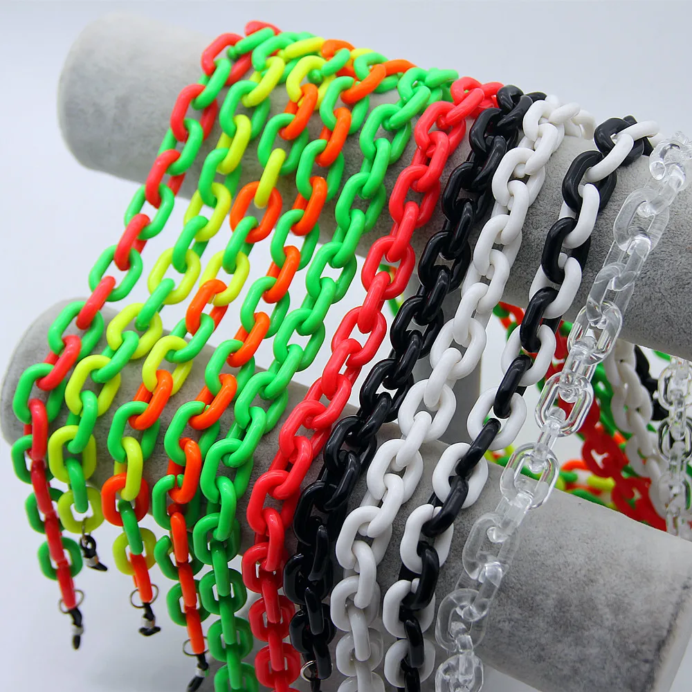 

2021 New Fashion Candy Color Acrylic Glasses Chain For Women Reading Eyeglass Lanyard Cords Hold Straps Sunglass Neck Chain Rope