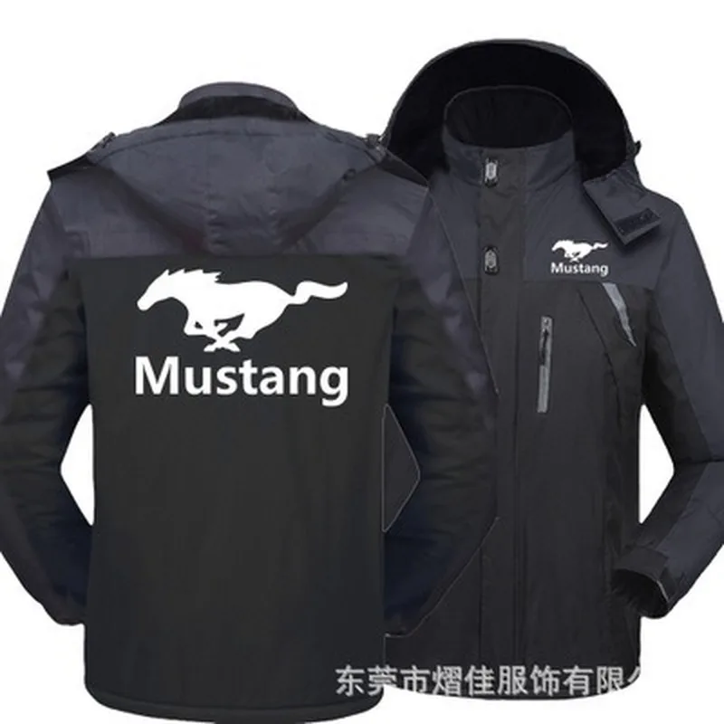

Winter Jacket Men for Mustang Logo Thick Velvet Warm Coat Male Windproof Hooded Outwear Casual Mountaineering Overcoat C