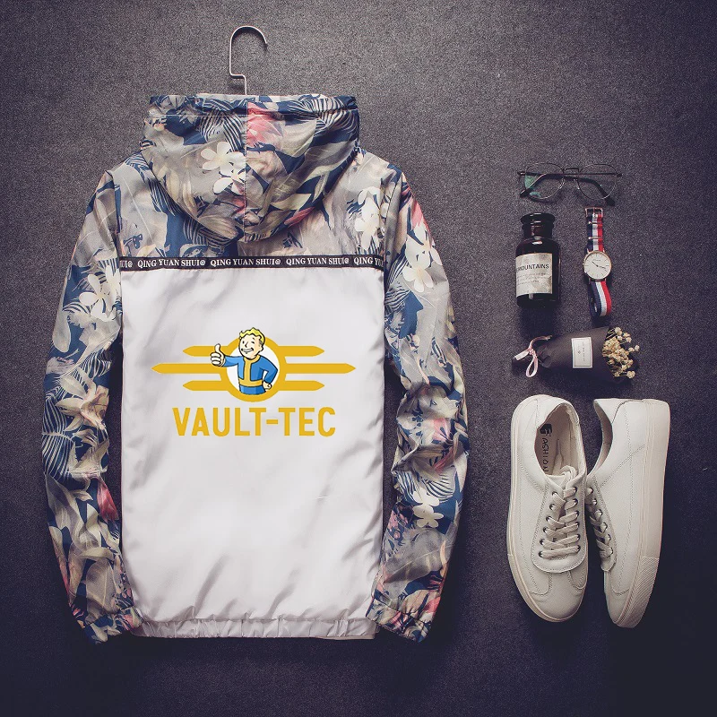 Мужская камуфляжная куртка с капюшоном Повседневная ветровка принтом логотипа