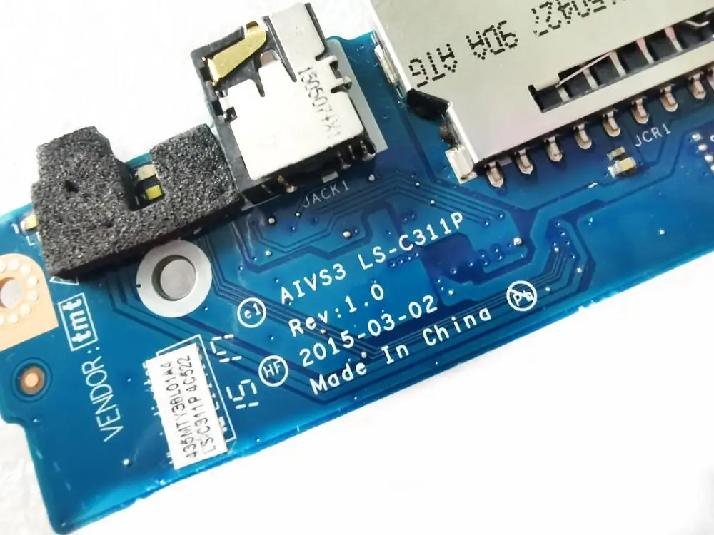 Оригинальный телефон Lenovo U31 U31-70 USB плата аудио Плата считывателя AIVS3 LS-C311P