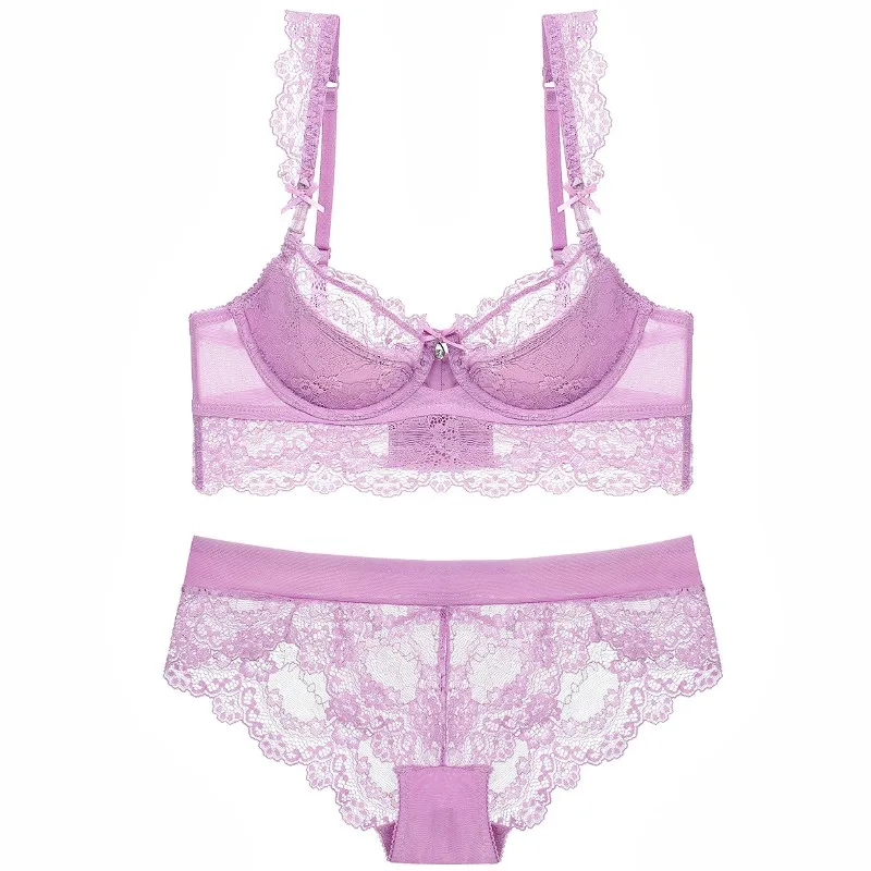 Новое кружевное белье наборы для ухода за кожей плюс Size32 34 36 38 40 ультратонкий