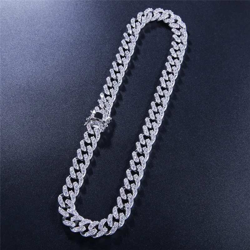 

Iced Out Cuban Link Necklaces Chains Fashion Micro Pave CZ Stone Necklace Bling Hip Hop Hipster Jewelry For Men