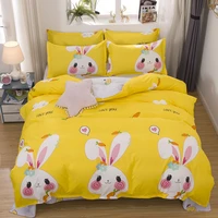 shy rabbit kids favourable bedding set simple duvet cover set pillowcase home textile 23pcs bed linen king queen size dropship