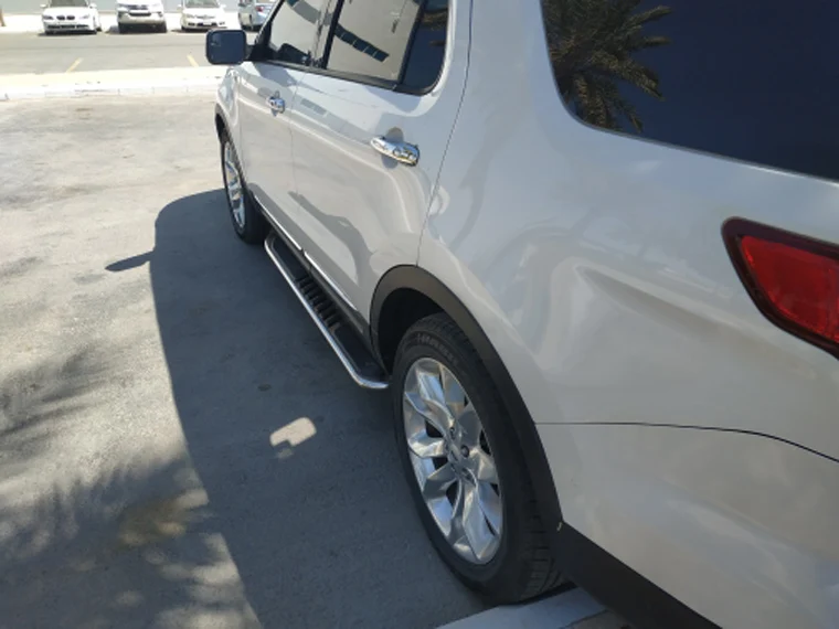 Роскошная Беговая доска боковая ступня для ford Explorer 2011-, "EU" новейшая модель, утолщенная нержавеющая сталь+ PP, ISO9001 качество
