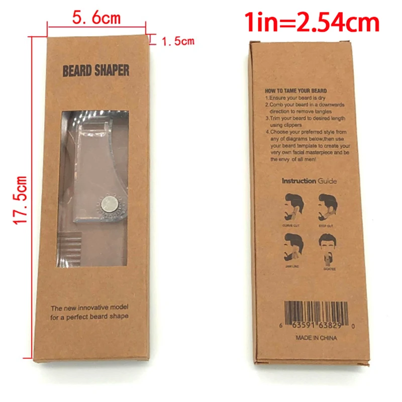 

Men Beard Shaping Styling Template Comb Transparent Men's Beards Combs Beauty Tool for Hair Beard Trim Templates