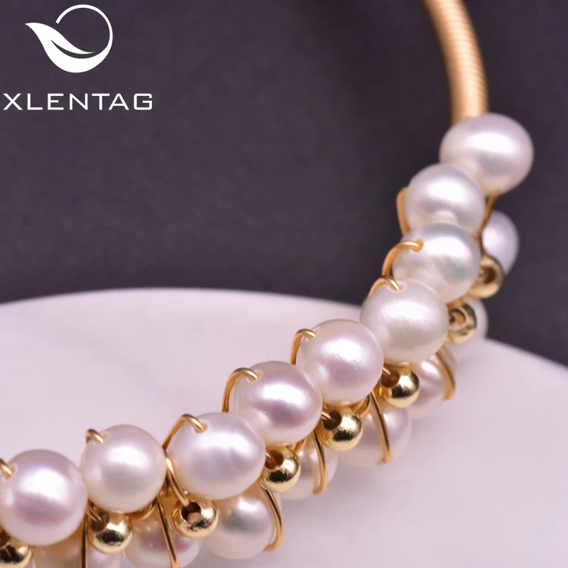 Браслет XlentAg женский с жемчужинами двухслойный ювелирный браслет в виде чакры