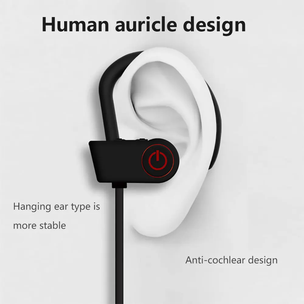 U8 TWS In-ear Беспроводная bluetooth-гарнитура IPX6 водонепроницаемые наушники с защитой от