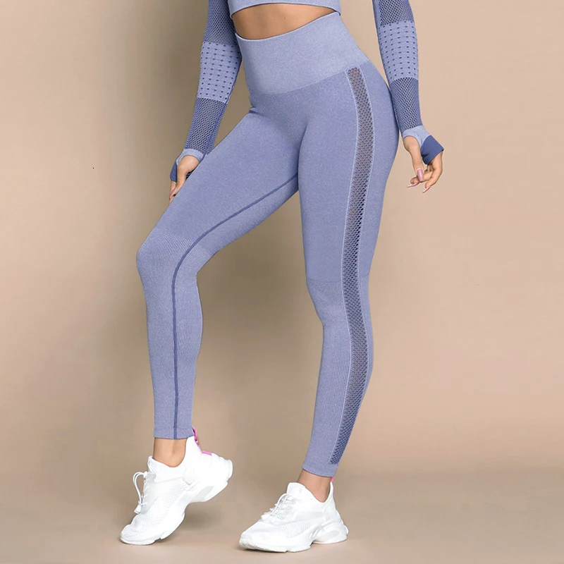 Женский укороченный топ для йоги бесшовные леггинсы тренировок штаны комплект