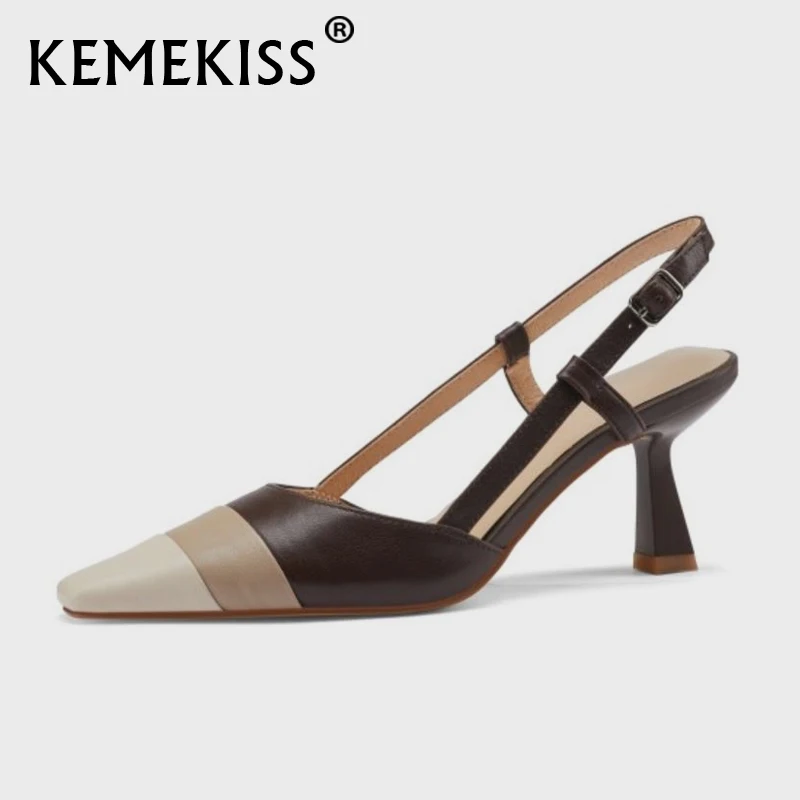 

KemeKiss/новые женские туфли-лодочки на высоком каблуке, сандалии из коровьей кожи микс Цвет; Женская летняя обувь на высоком каблуке; Модные ту...