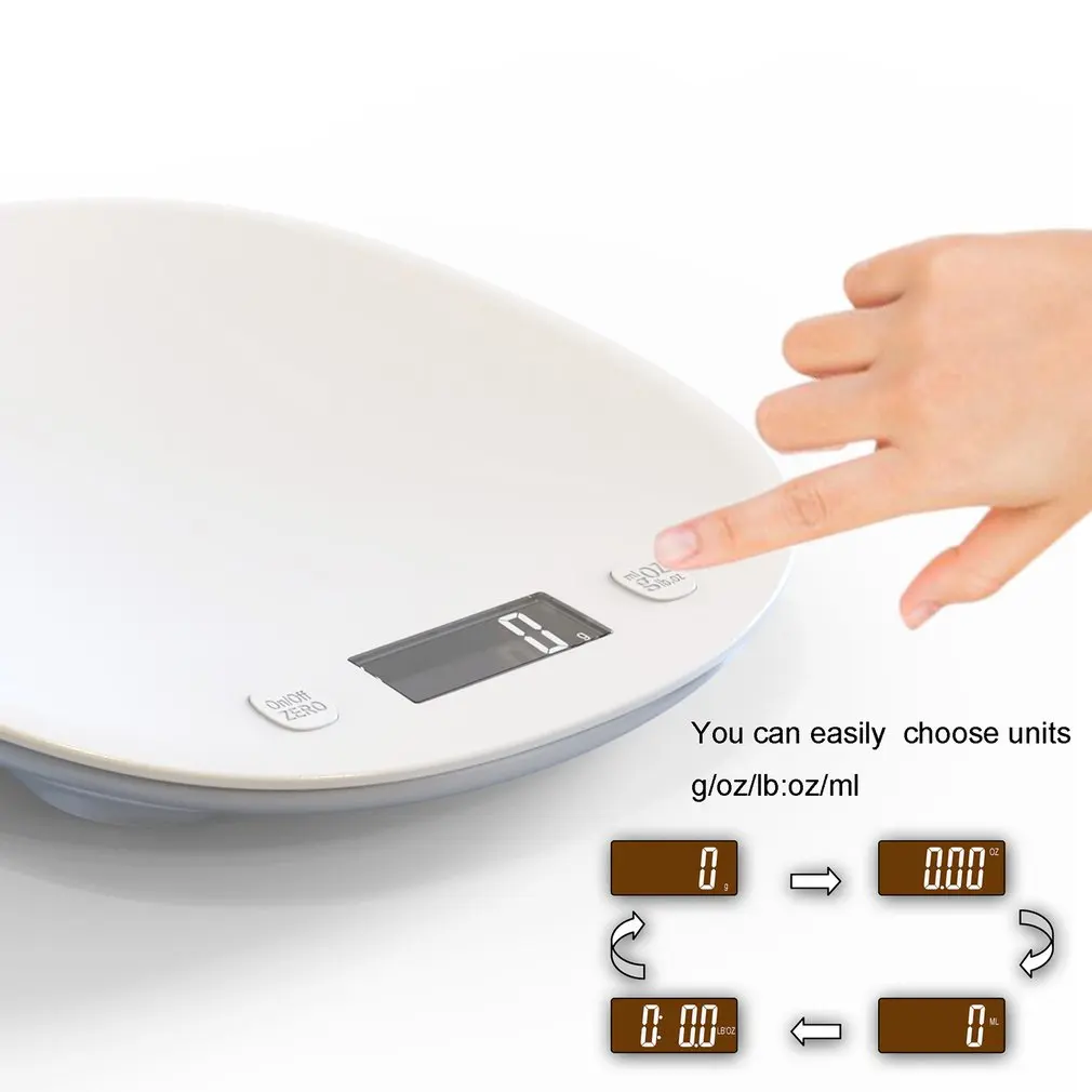

10kg Pan Type Kitchen Scale Electronic Scale Kitchen Food Digital Kitchen Scale Flour Scale Multifunctional Food Scale