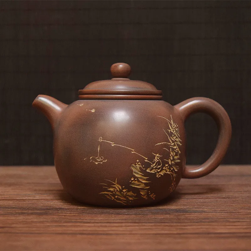 

200-250CC Qin Zhou Ceramic Qinzhou Ni Xing Tao(Not Yixing Clay Teapot) paozun tea set for Puer oolong Chinese Kung Fu Cha