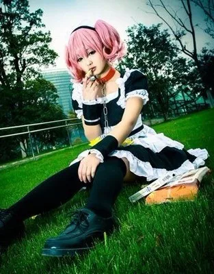 Аниме Inu x Boku SS Горничная косплей костюм милая девушка ромомия карута сексуальное