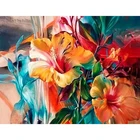 Картина по номерам на холсте цветы, 40x50 см