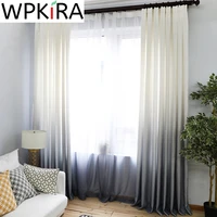 curtains gradient color print voile gray window modern for living room curtains tulle sheer fabrics rideaux cortinas wp185 30