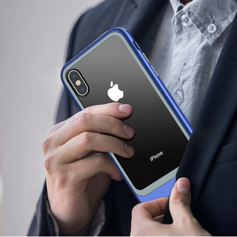 Чехол для iPhone XS Max XR XS X 7 8 Plus, хит цвета, 2 в 1, комбинированный прозрачный акриловый защитный чехол, защитный чехол для iPhone 11 Pro 11 Pro Max
