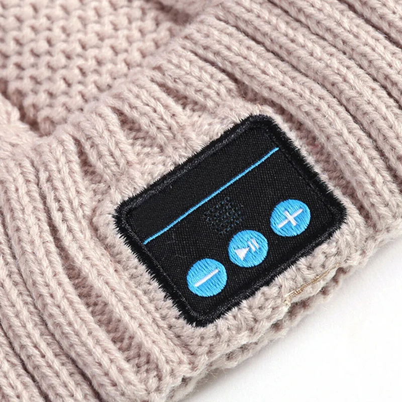 Теплая Шапка-бини беспроводная Bluetooth Смарт-шапка гарнитура наушники динамик с