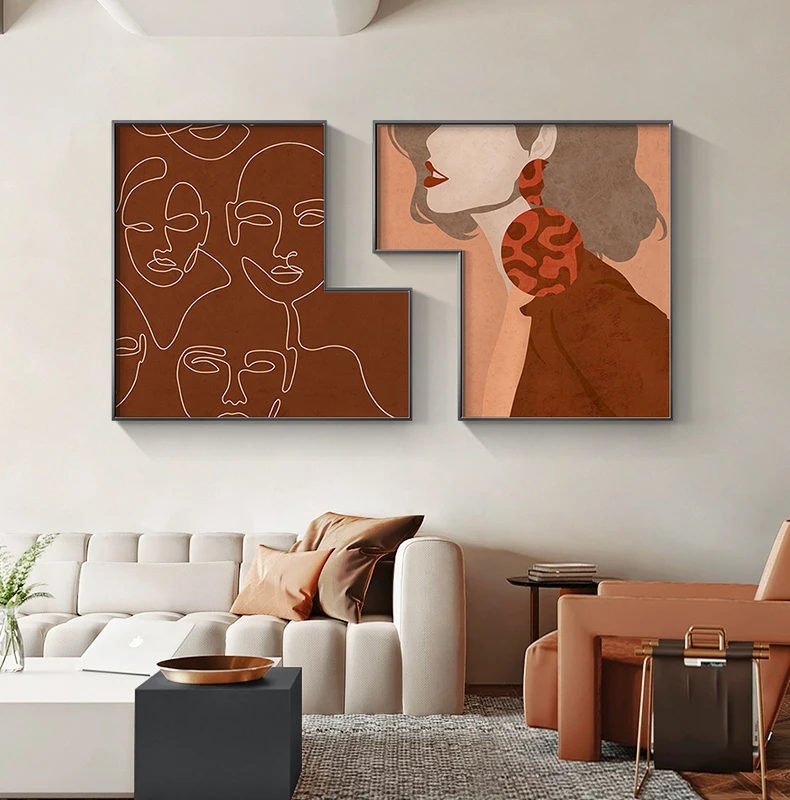 

Modern Abstract Fashion Art Living Room Decoration Painting Bedroom Bedside Restaurant Characters Combination Painting