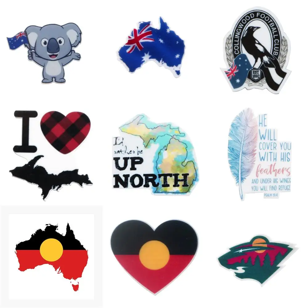 

Cartoon Koala and Flag Acrylic Flatback Planar Resins Sew Bows Gift Phone Case Decoration Crafts Homework Accessories ,5Yc18263