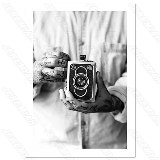 

Man playing guitar musical instrument art poster nordic style wall canvas canvas print painting modern living room decoration