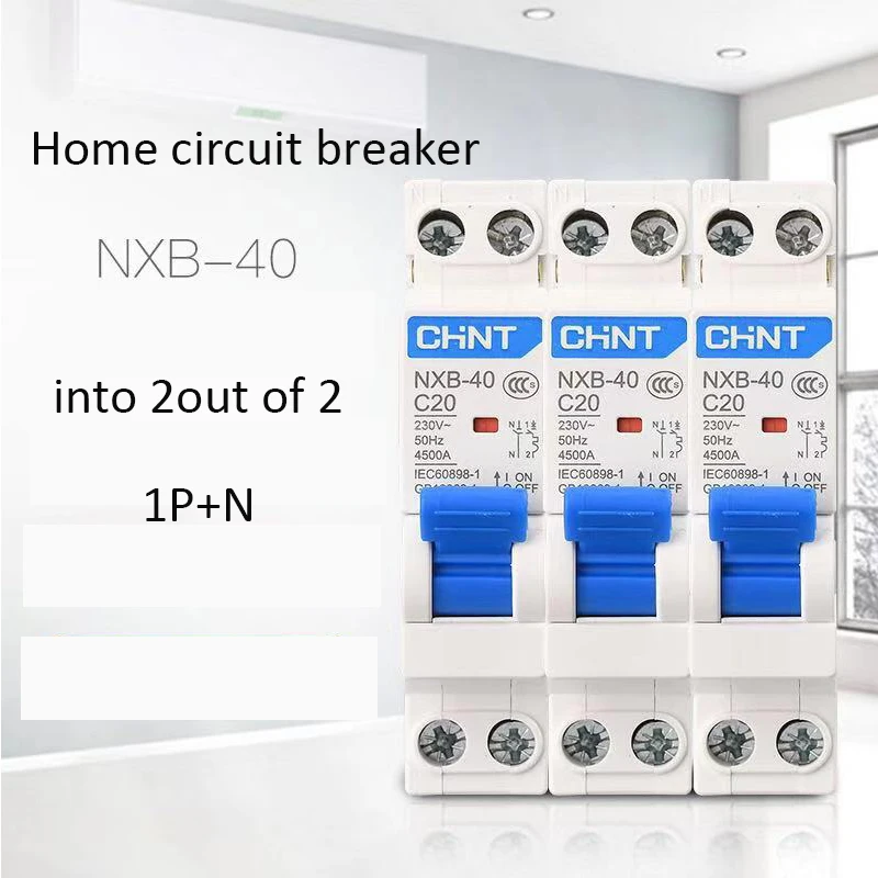 Chint NXB-40 электрические гибкие трубы фитинг интерьер flex 1 p+ n 6a 10a 16a 20a 25a 32a 40a 220 v 230 v 50 hz diminuto disjuntor mcb Ново dz267