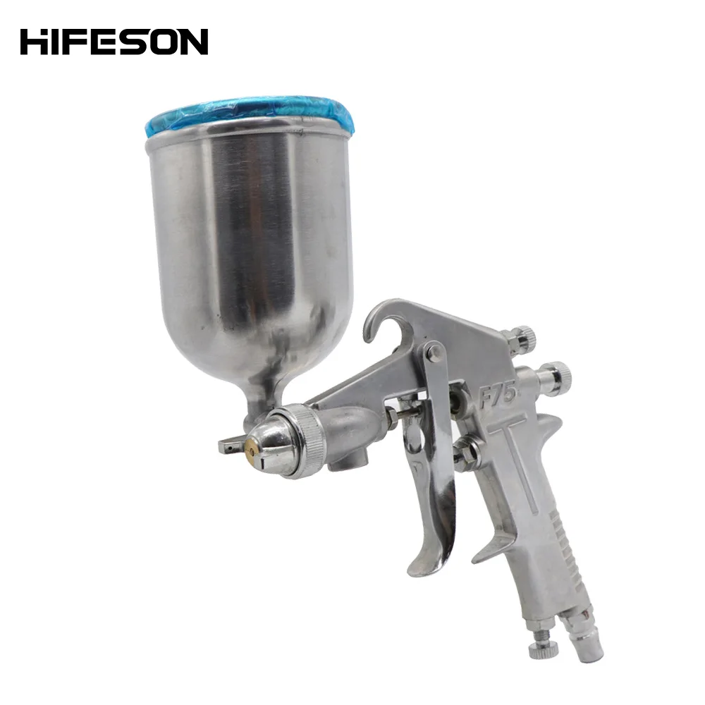 

HIFESON Air Spray Brush Gun 1.5mm 400cc 75G Pneumatic Mini Paint Spray Gun Tool Nozzle AirBrush Pen for Car Commercial Painting