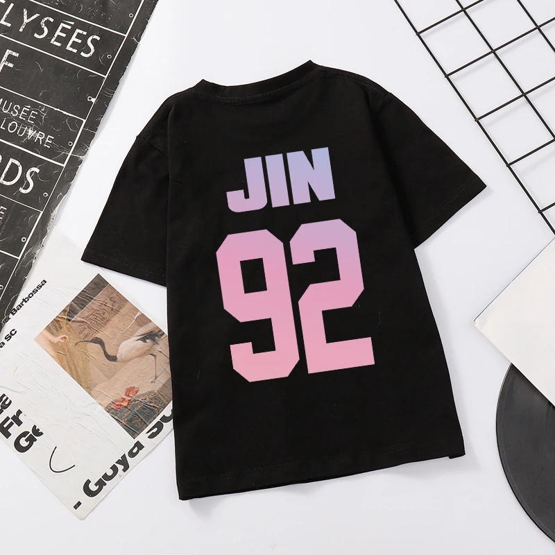 Футболки Jungkook Suga Jimin V Jin J hope RM летняя Корейская одежда Bangtan Boys Kpop повседневные