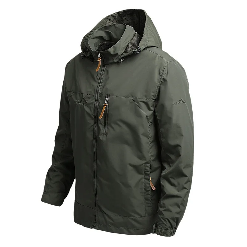 

HENCHIRY Men's Coat Zipper Spring and Autumn Outdoor Sports Windbreaker Breathable Casual Sunscreen Coat Mountaineering Jacket