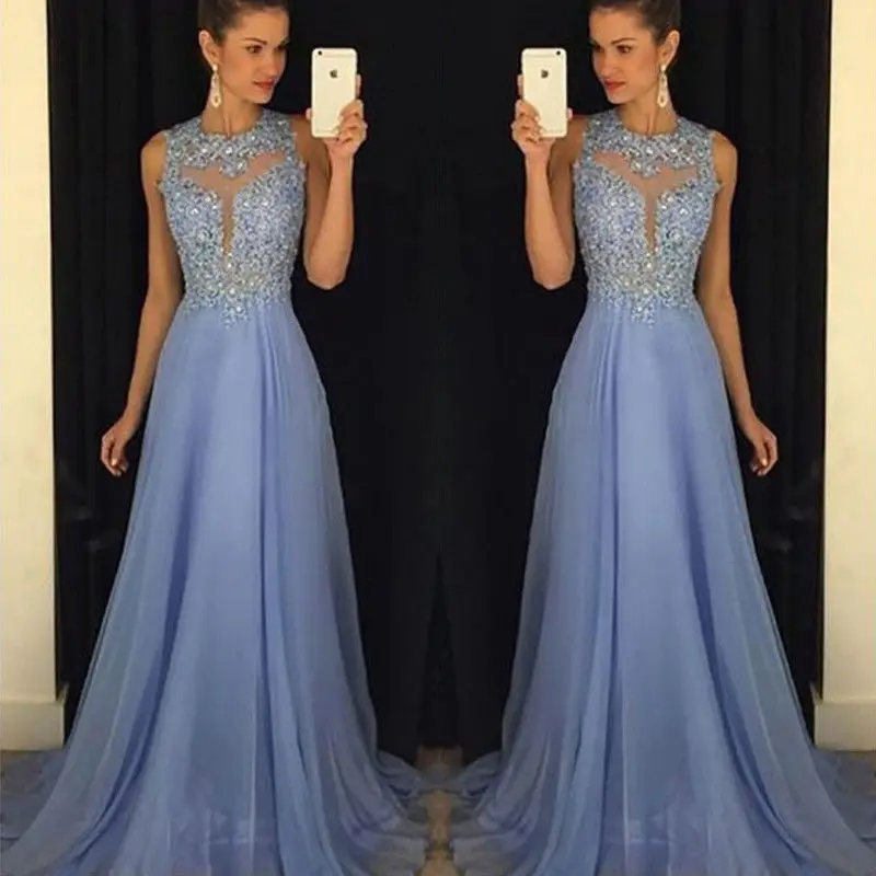 

Women Formal Gown Dresses Wedding Evening Party Prom Long Dress Arrival Lace Floral Maxi Dresses