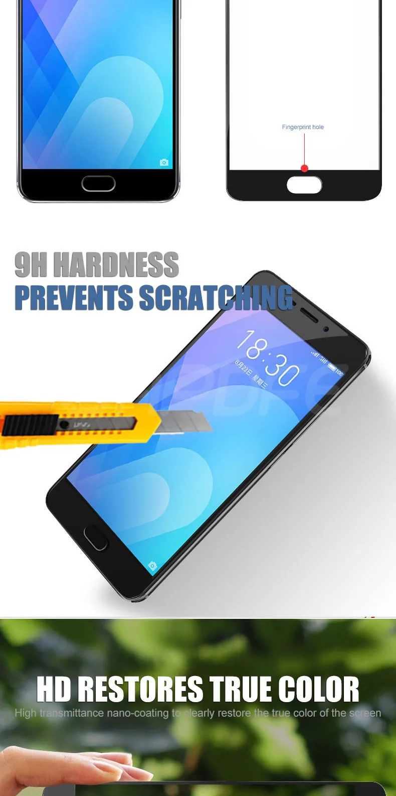 9D полное покрытие из закаленного стекла для Meizu M8 Lite M8 M6 M5 Note M6S M6T M5S M5C V8 Pro Защитная стеклянная пленка чехол