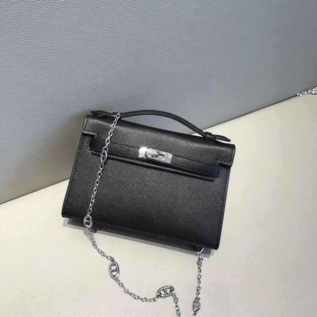 

free shipping 2021 the new style silver hardware genuine cow leather women handbag one shoulder&crossbody bag 22cm 7color
