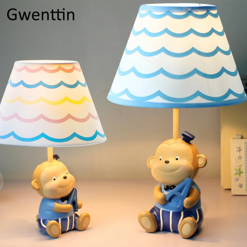 Настольные лампы с мультяшными обезьянами лампа в виде животных для детской
