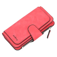 baellerry womens wallets long leather matte purse clutch hasp zipper coin pocket id credit card holder passport cover phone bag