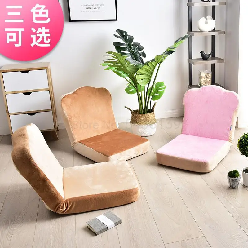 Folding lazy small sofa single bedroom balcony bay window back chair female bed tatami net red simple |