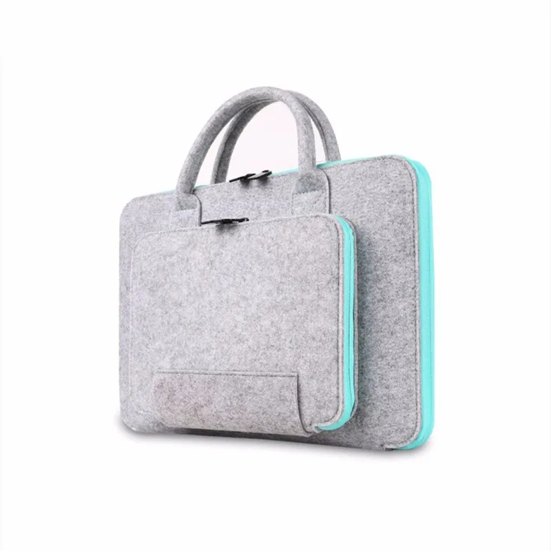 11 13 15 дюймов шерстяной войлок рукав сумка для ноутбука для samsung Xiaomi Macbook Air 11 13 Pro 15 retina ноутбук рукав сумка - Цвет: Grey