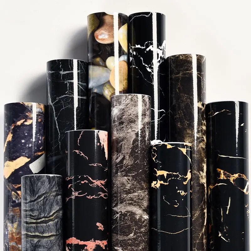 

Solid Color 40cm Width Modern Living Room Furniture Cabinets Film Waterproof Marble Wallpaper Vinyl Self Adhesive Contact Paper